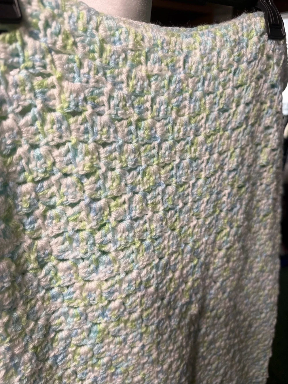 Handmade Knitted Baby Throw Blanket - Soft Quilted Style